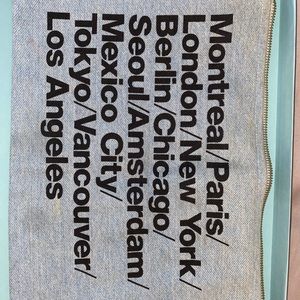 American Apparel denim clutch